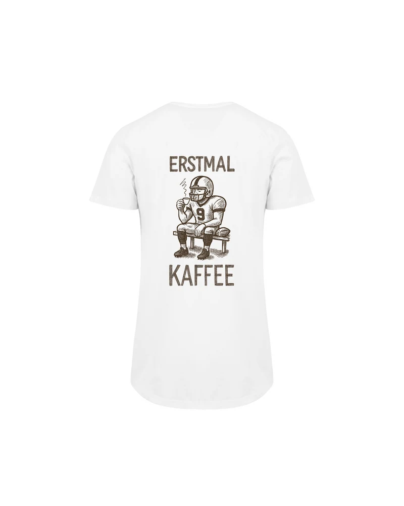 "Erstmal Kaffee" (Rücken) Long Shirt