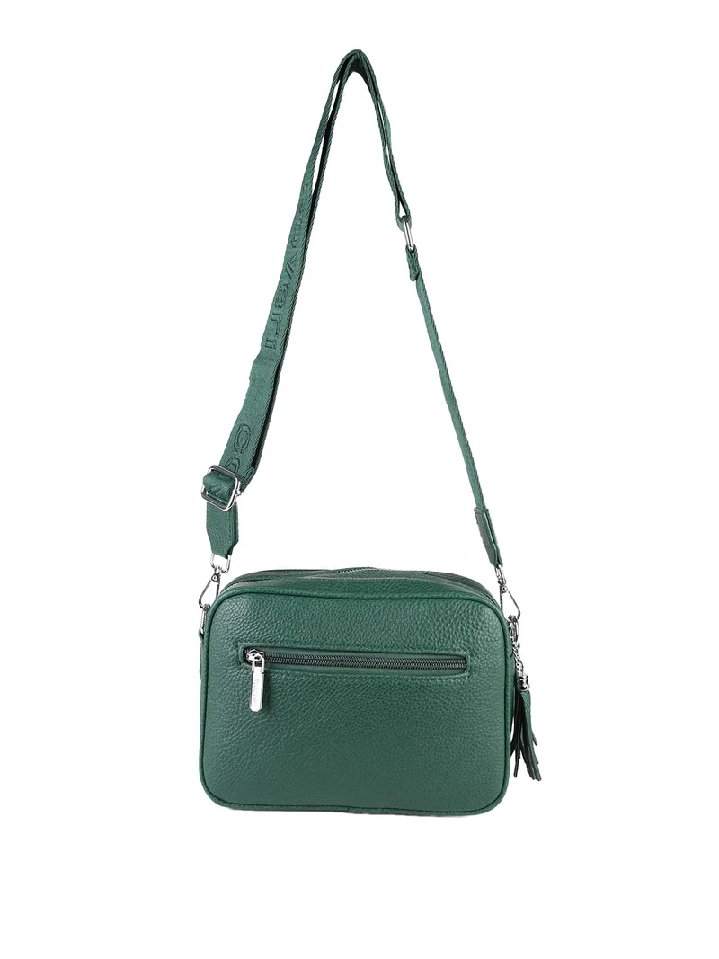 Borsa a tracolla da donna in ecopelle - verde
