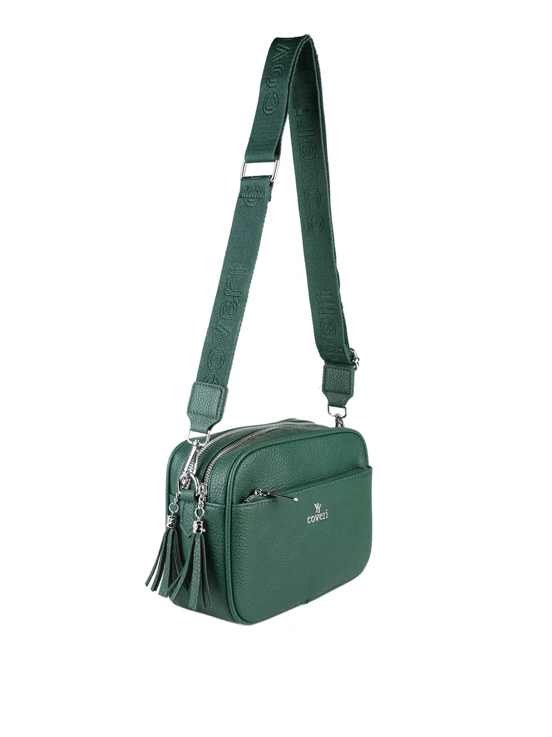 Borsa a tracolla da donna in ecopelle - verde