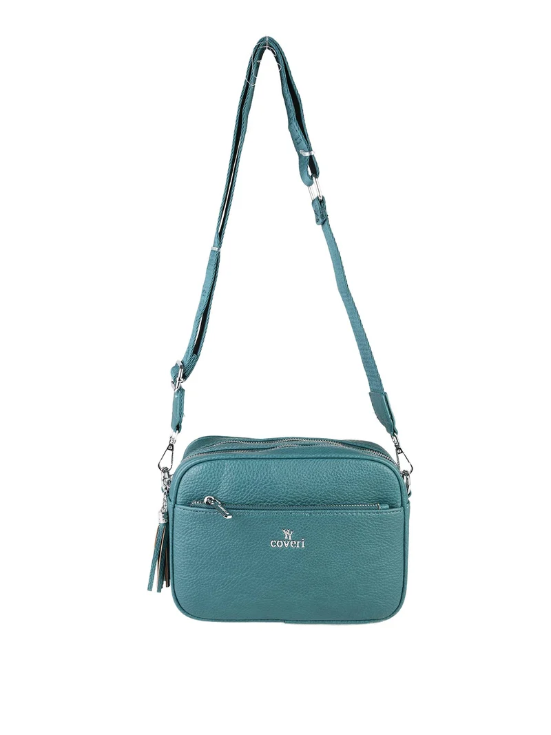Borsa a tracolla da donna in ecopelle - ottanio