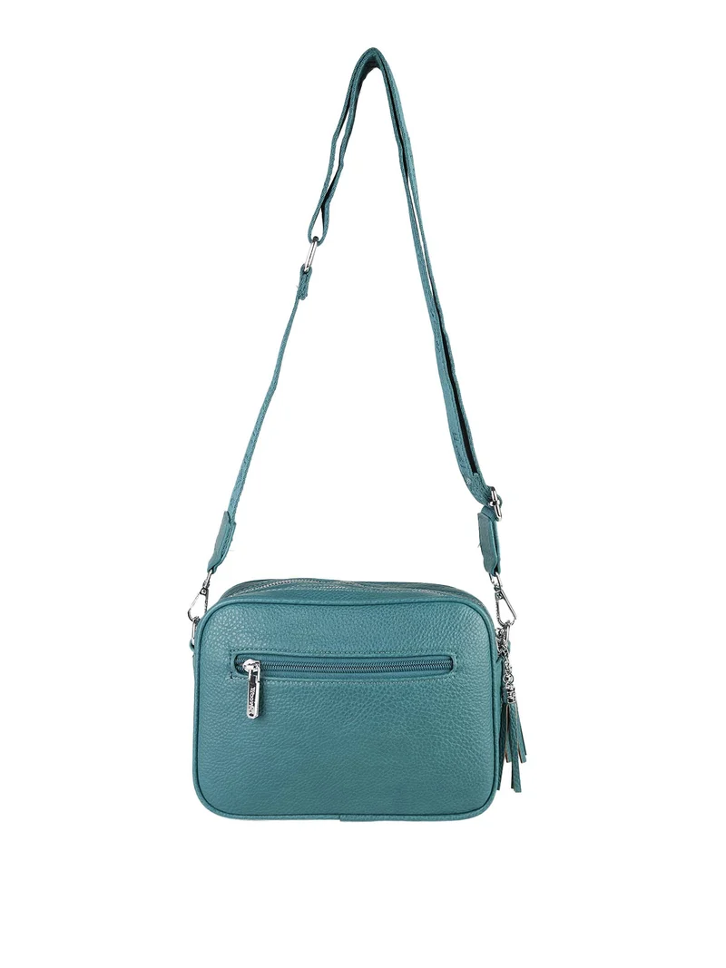 Borsa a tracolla da donna in ecopelle - ottanio