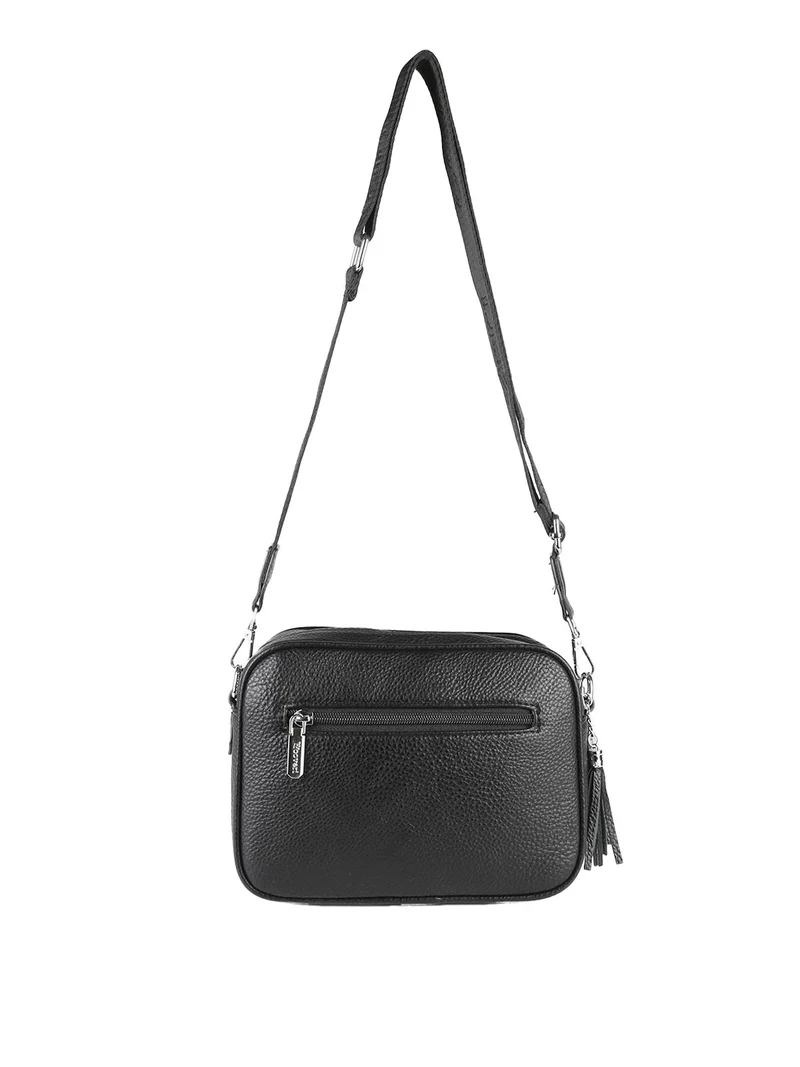 Borsa a tracolla da donna in ecopelle - nero