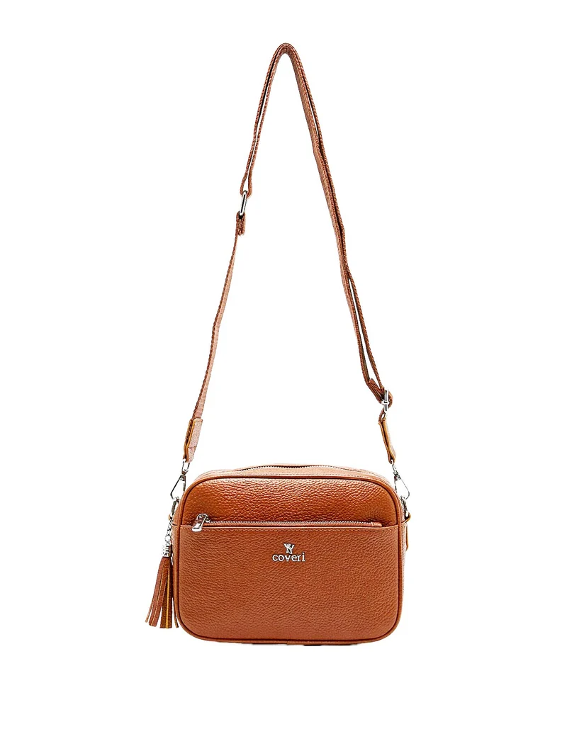 Borsa a tracolla da donna in ecopelle - moro