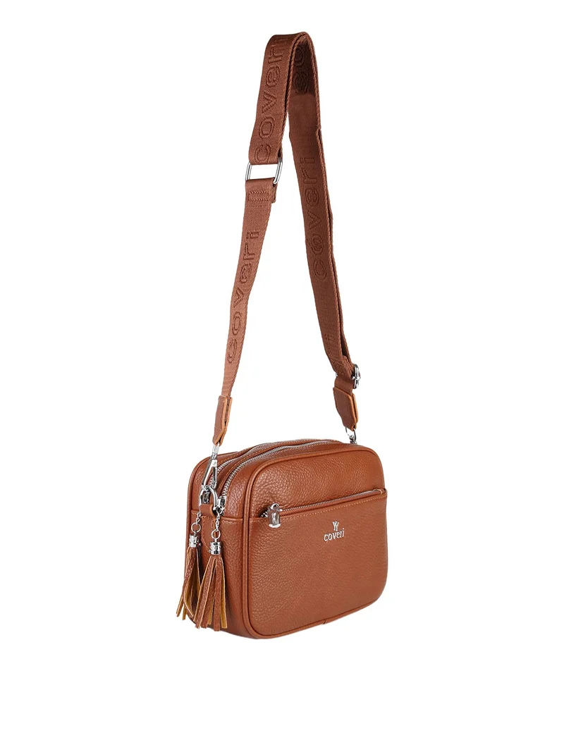 Borsa a tracolla da donna in ecopelle - moro