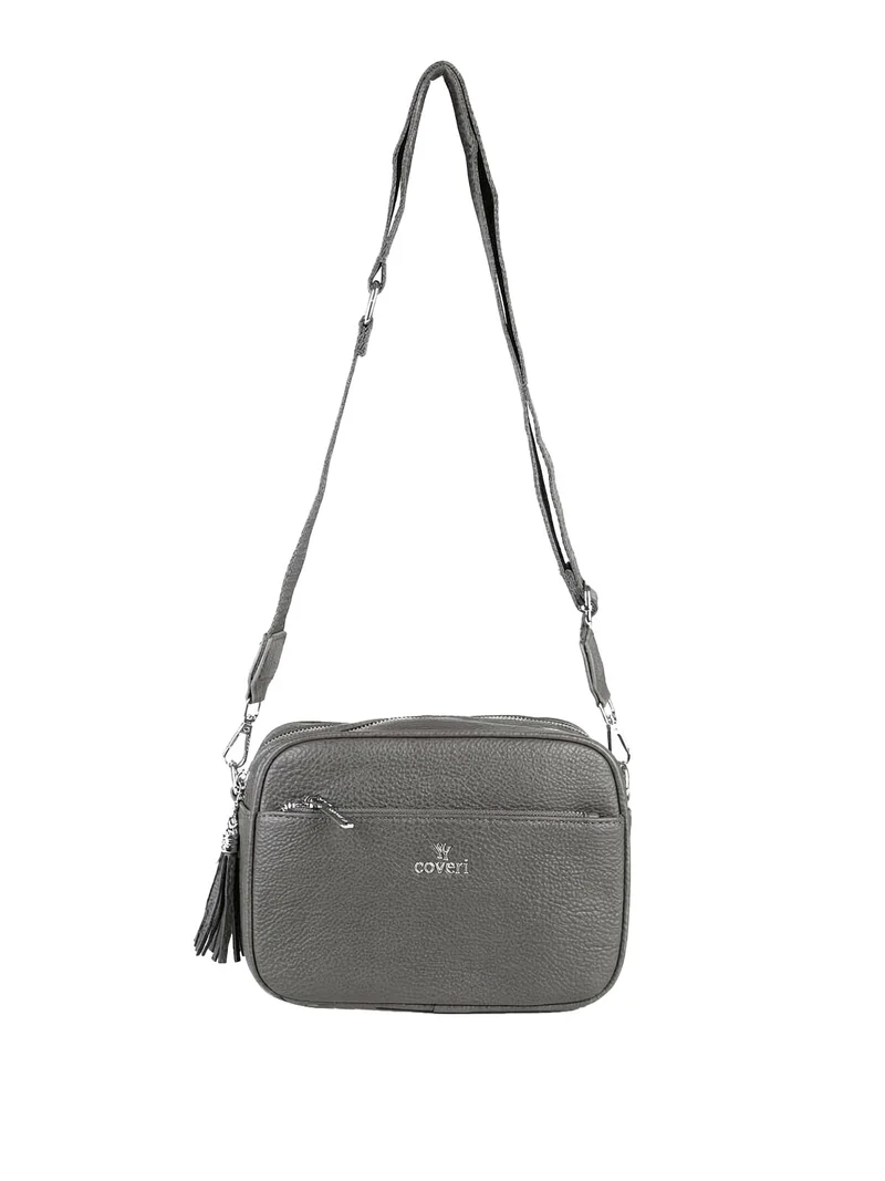 Borsa a tracolla da donna in ecopelle - grigio