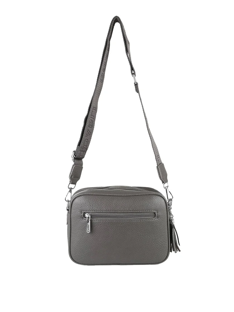 Borsa a tracolla da donna in ecopelle - grigio