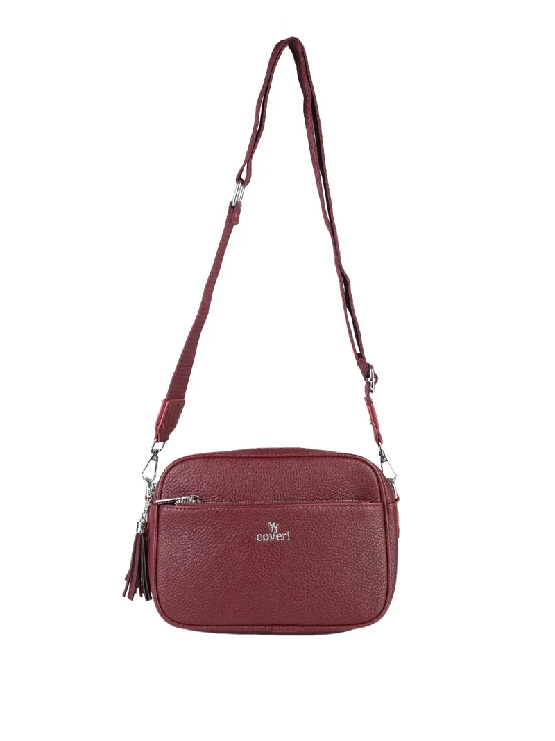Borsa a tracolla da donna in ecopelle - bordeaux