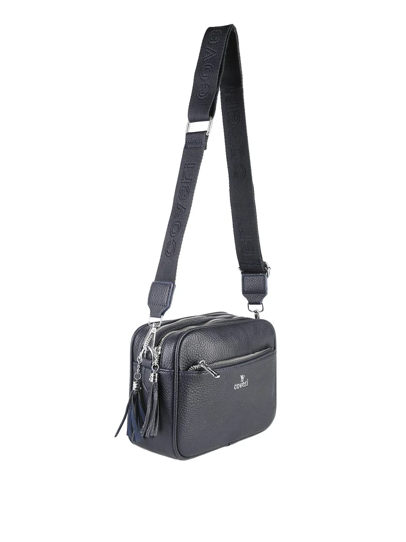 Borsa a tracolla da donna in ecopelle - blu scuro