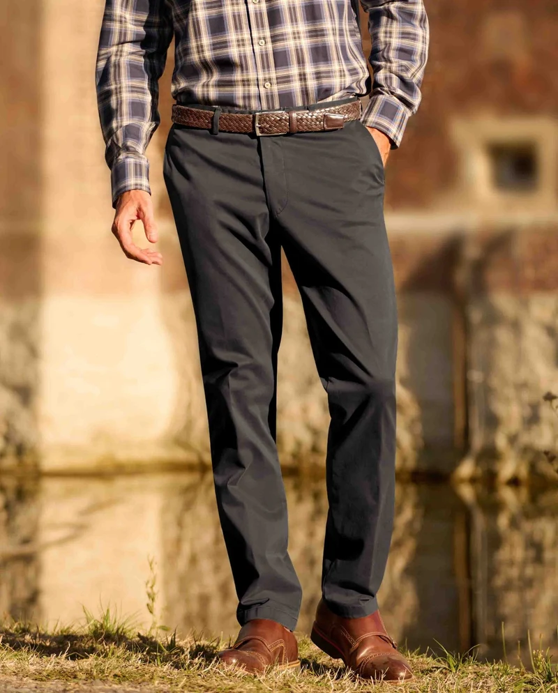 Herren-Winter-Chino "Mr. Jones" in Grey – Premium Pima-Cotton
