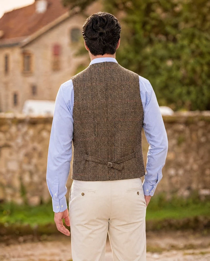 Harris Tweed Weste "Wales" in King of Tweed