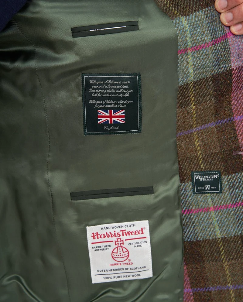 Harris Tweed Sakko "London" in tartan check