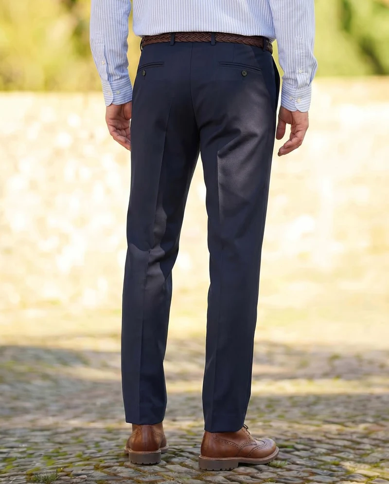 Herren-Chino "Mr. Miller MF Suit" in navy aus feiner Super-100’s-Schurwolle