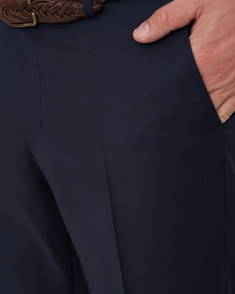 Herren-Chino "Mr. Miller MF Suit" in navy aus feiner Super-100’s-Schurwolle
