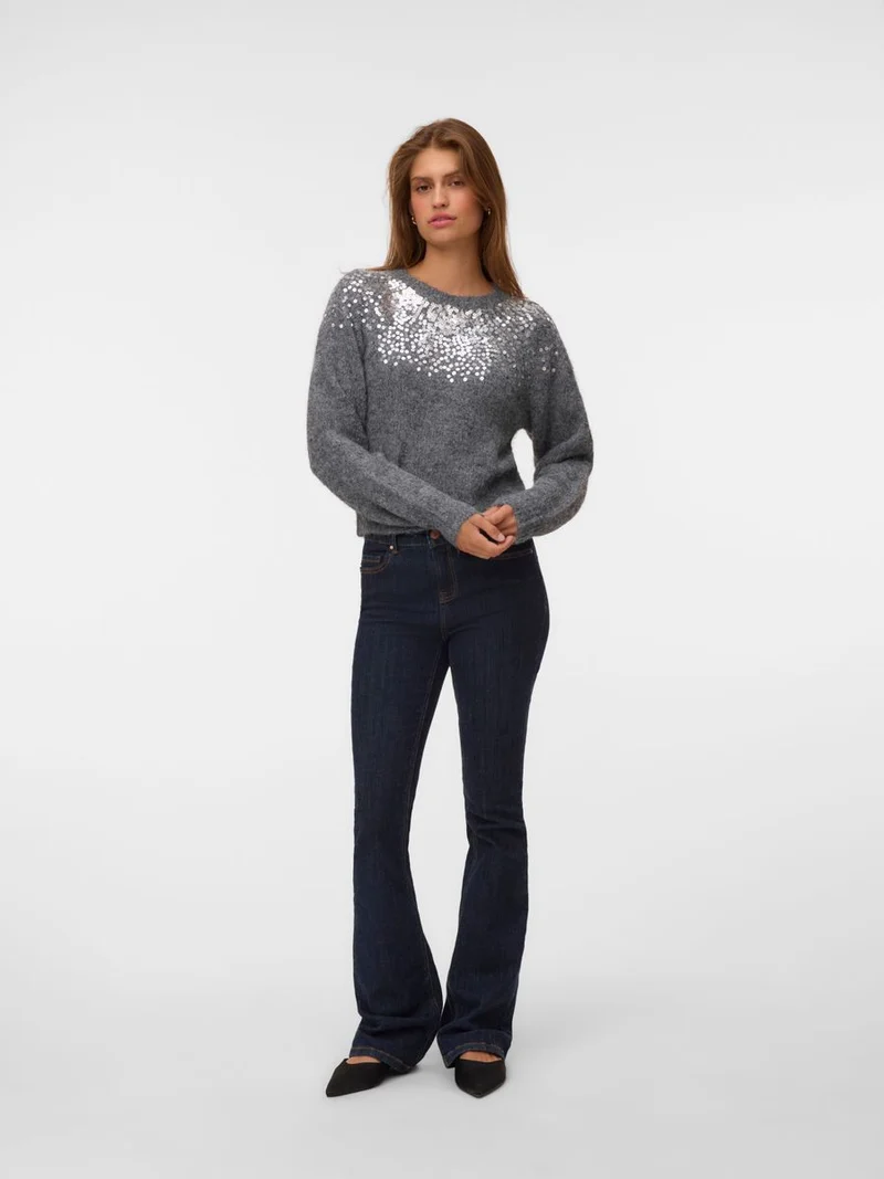 VMNOVAH SEQUINS LS O-N PULLOVER NOOS