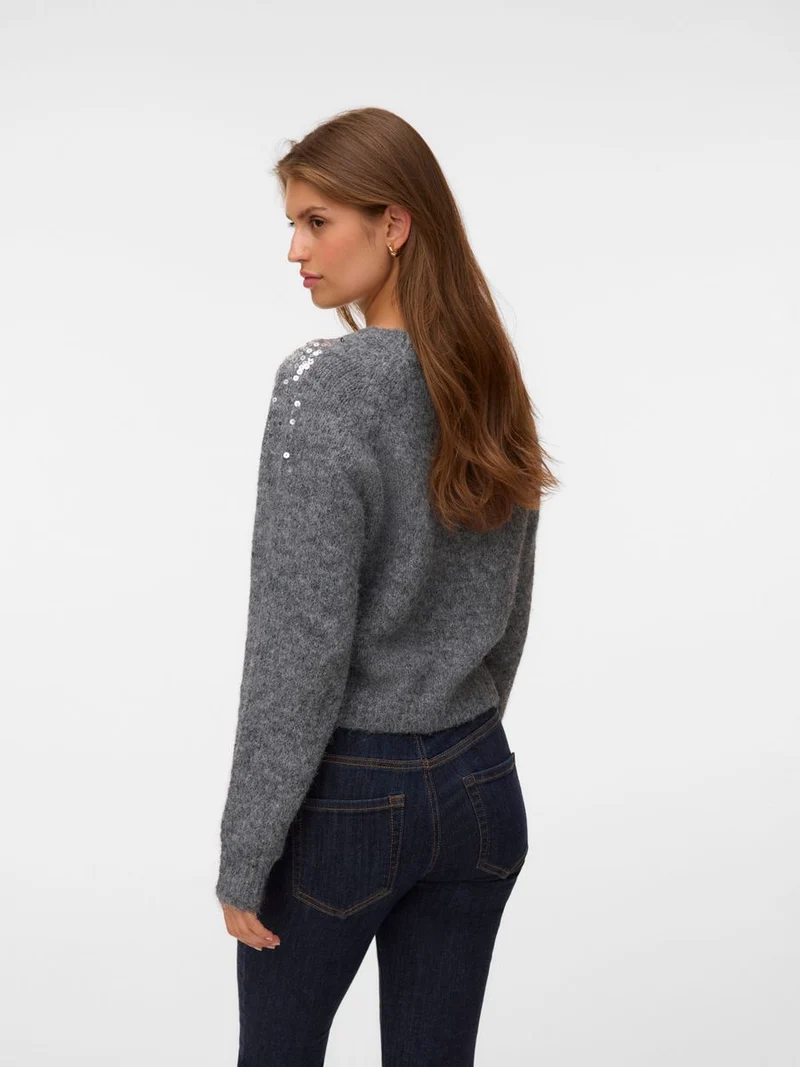 VMNOVAH SEQUINS LS O-N PULLOVER NOOS