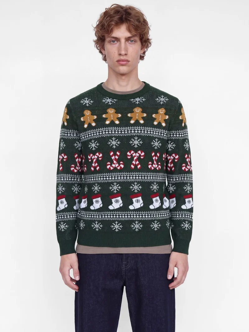 JJXMAS SANTA KNIT CREW NECK
