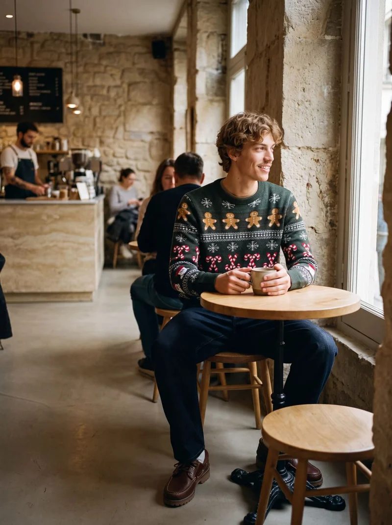 JJXMAS SANTA KNIT CREW NECK