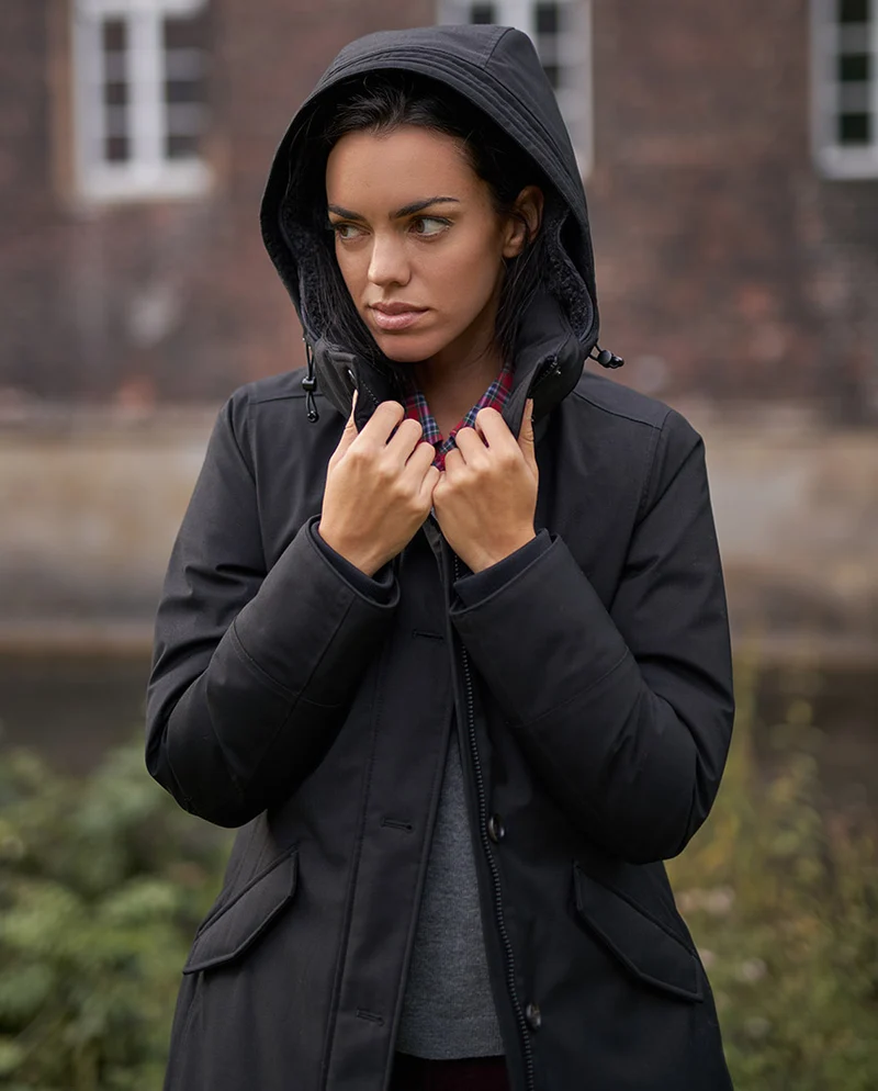 leichter Damen Daunenparka "Bonny" in schwarz