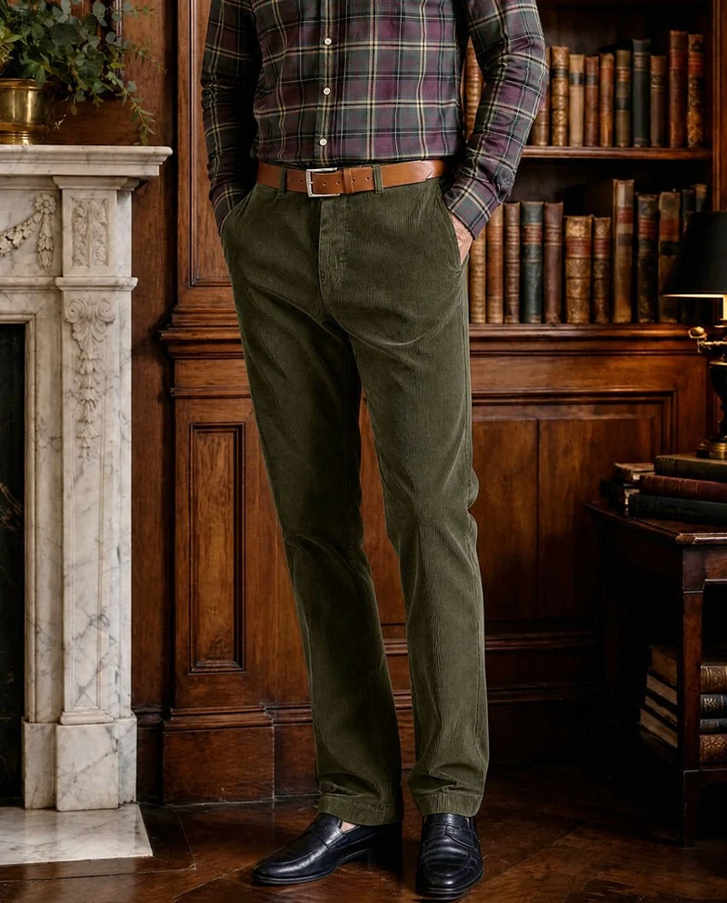 Herren Cordhose "Mr. Bradley" aus Genuacord in forrest