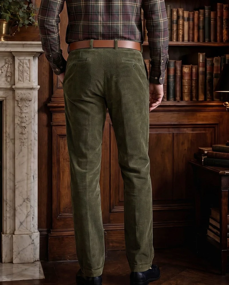 Herren Cordhose "Mr. Bradley" aus Genuacord in forrest