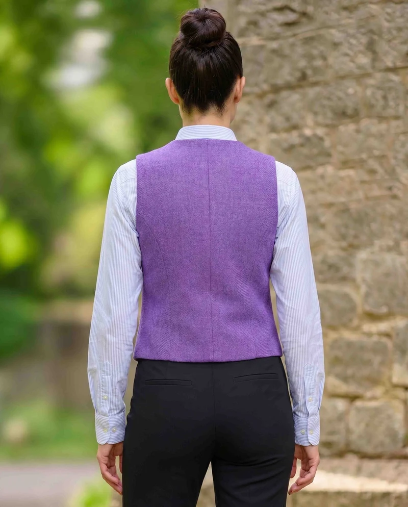 Harris Tweed Weste "Lea" in Lavendel