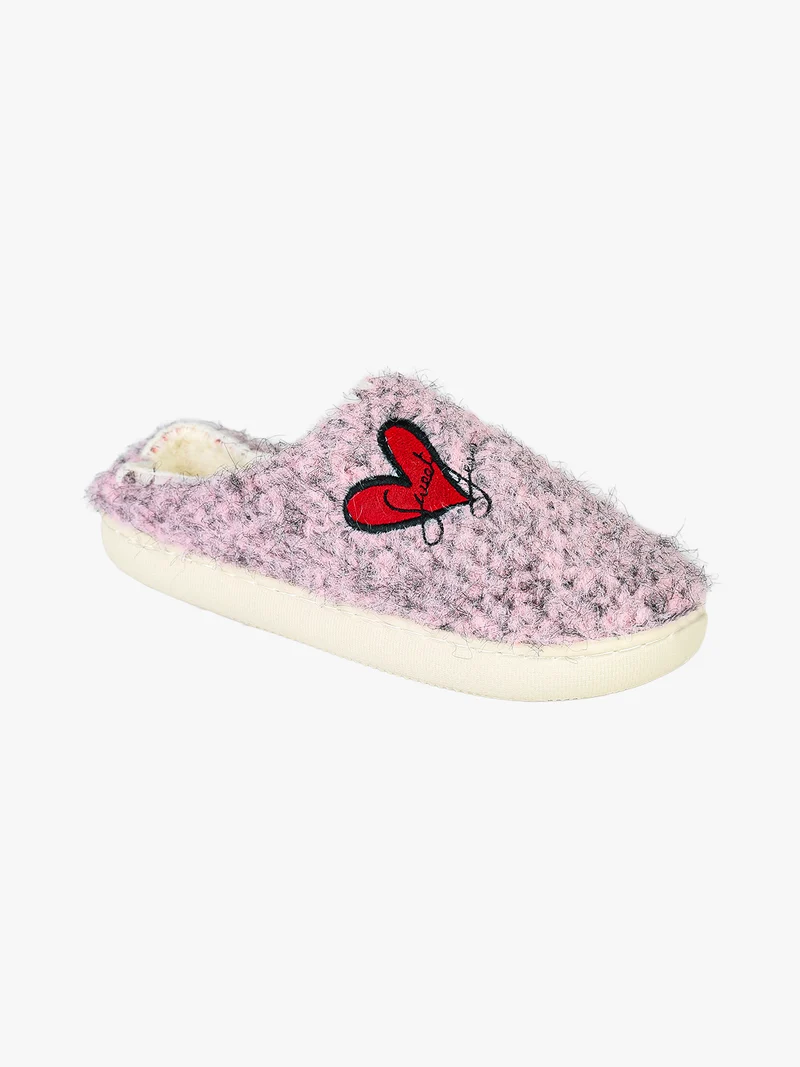 Pantofole donna invernali in ecopelo - lilla