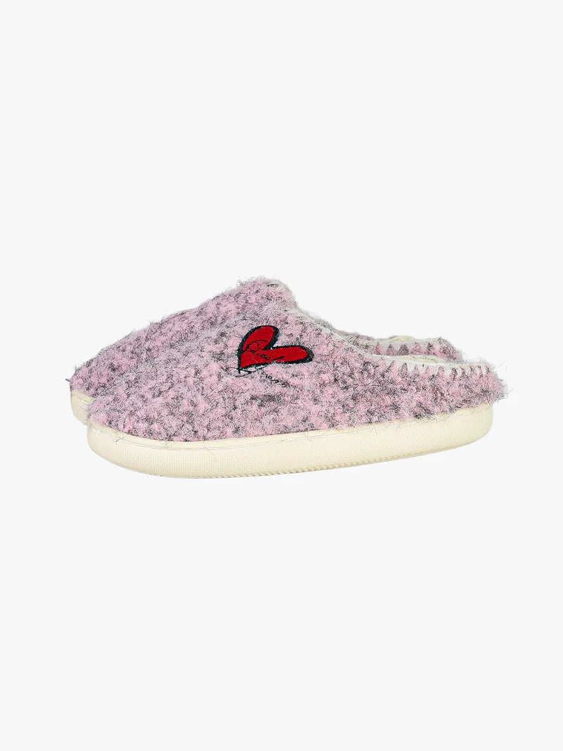 Pantofole donna invernali in ecopelo - lilla