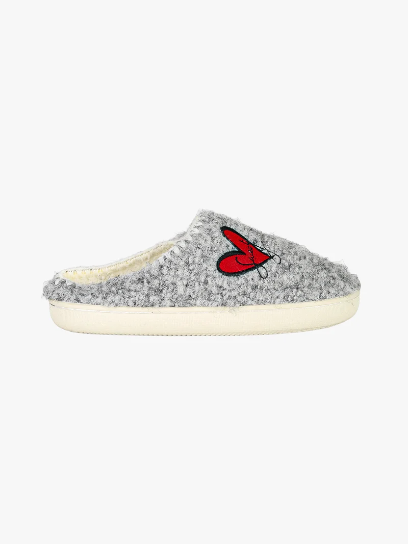 Pantofole donna invernali in ecopelo - grigio