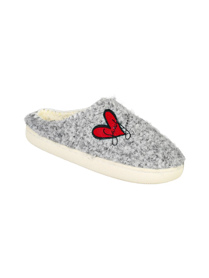 Pantofole donna invernali in ecopelo - grigio
