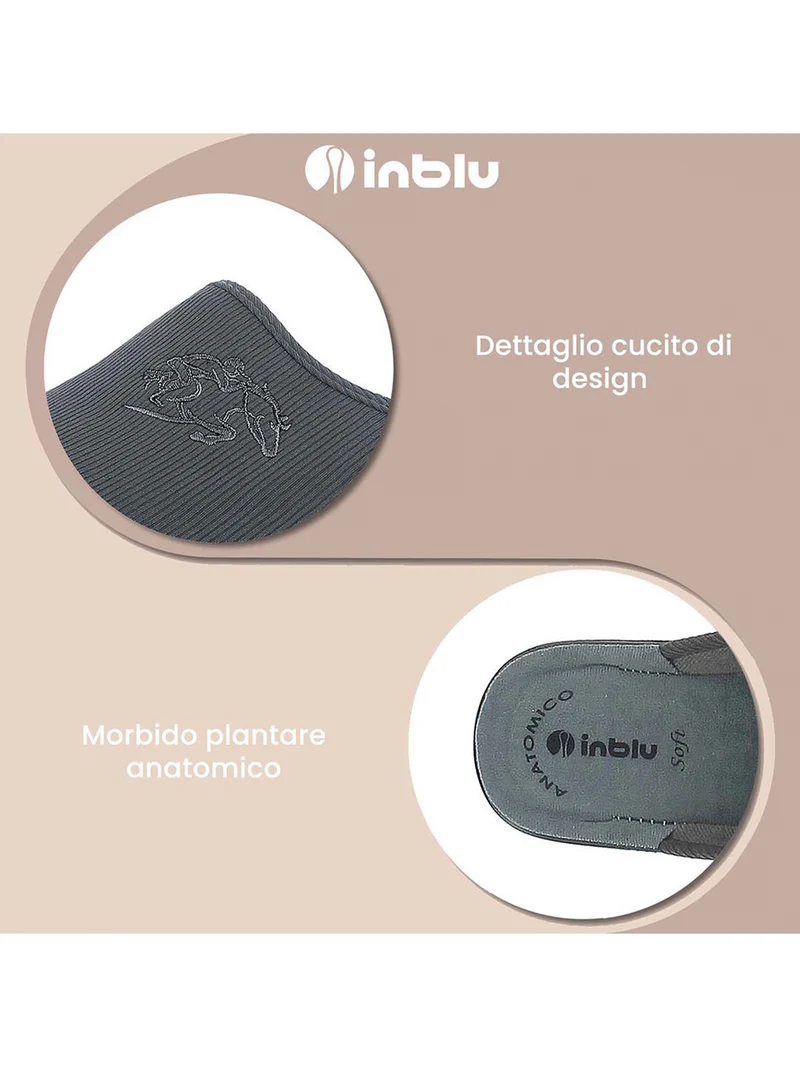 Pantofole uomo in tessuto a coste - militare