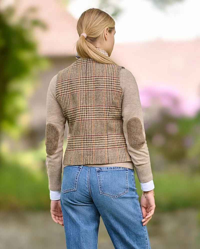 Damen Harris Tweed Weste "Lea" in scottish check