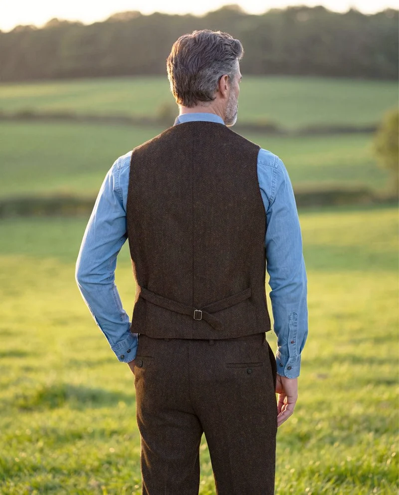 Harris Tweed Weste "Wales" in multicolor Tweed