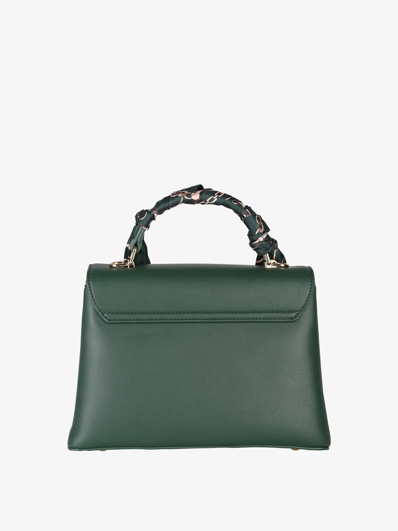 Borsetta a mano da donna con foulard sul manico - verde