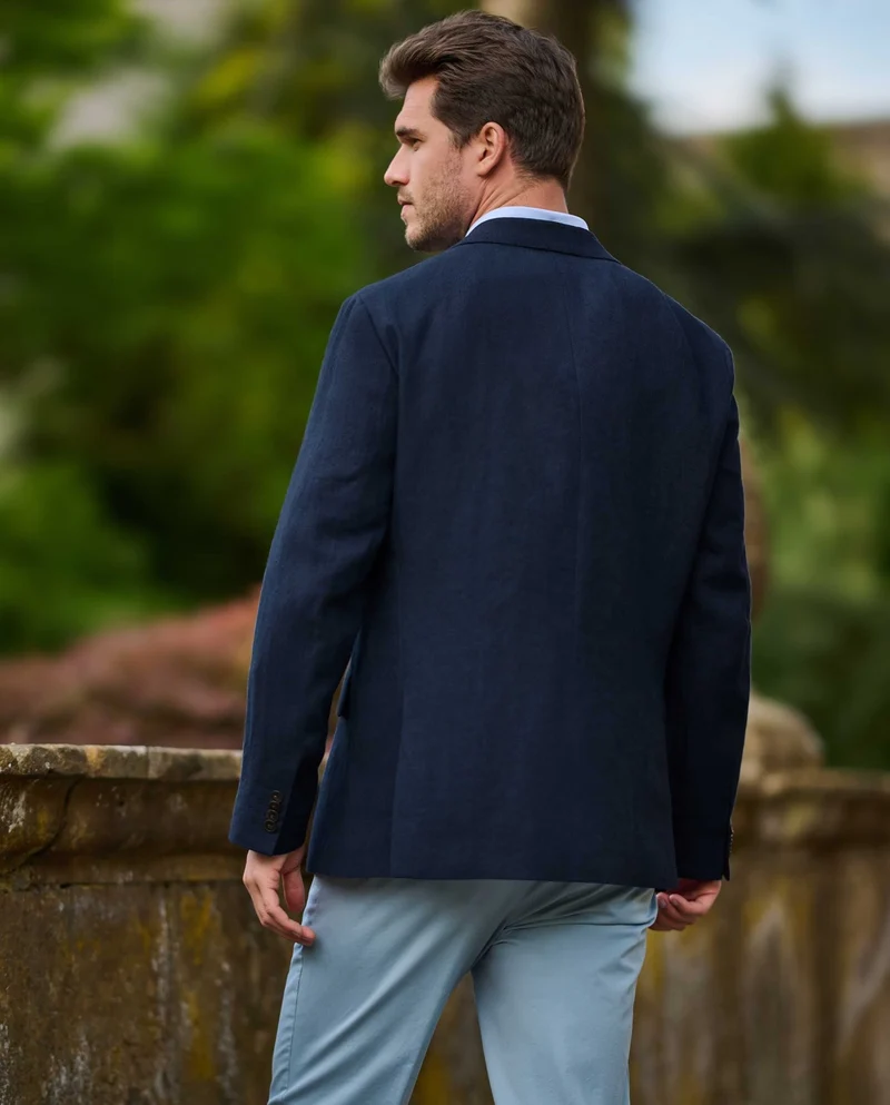 Herren Leinen Sakko "London" in navy