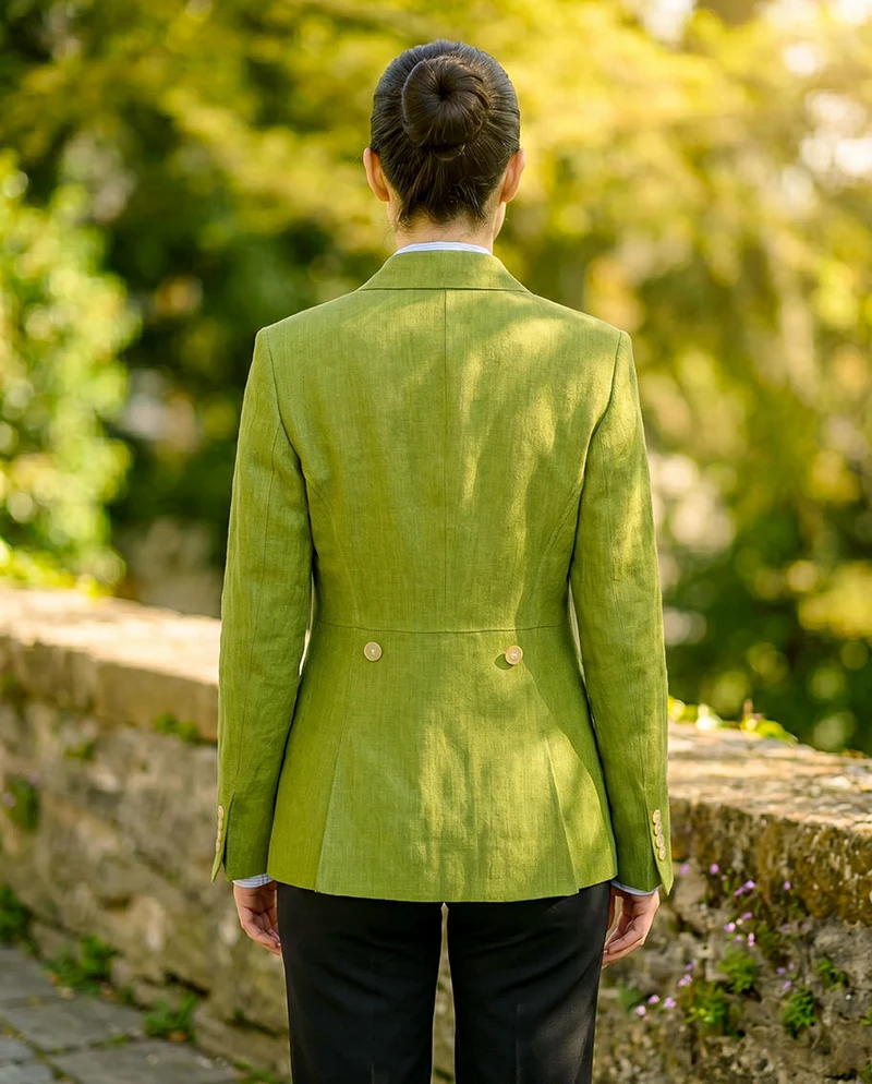 edler Damen Leinenblazer "Carola" in green apple