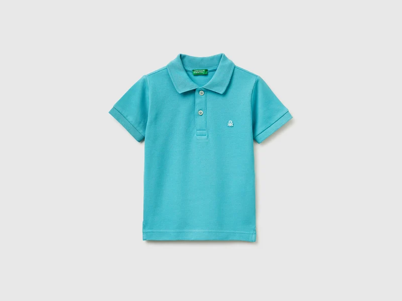 Kurzärmeliges Poloshirt aus reiner Baumwolle
