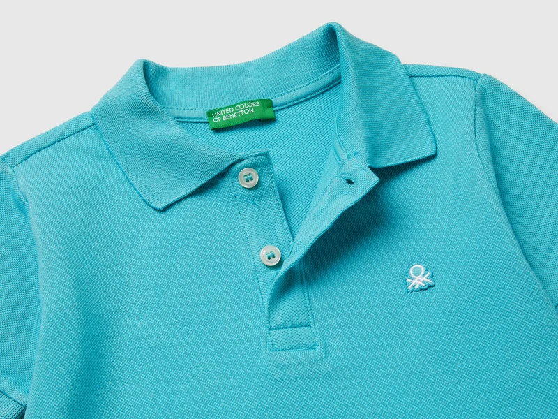 Kurzärmeliges Poloshirt aus reiner Baumwolle