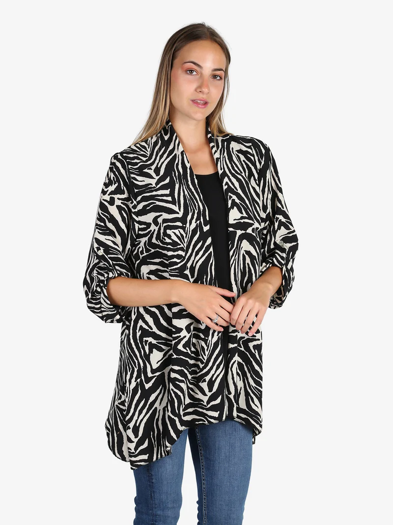 Cardigan donna con top - bianco