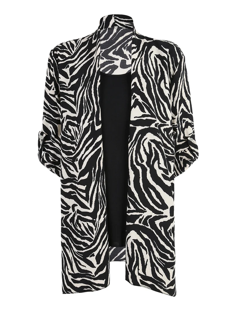 Cardigan donna con top - bianco