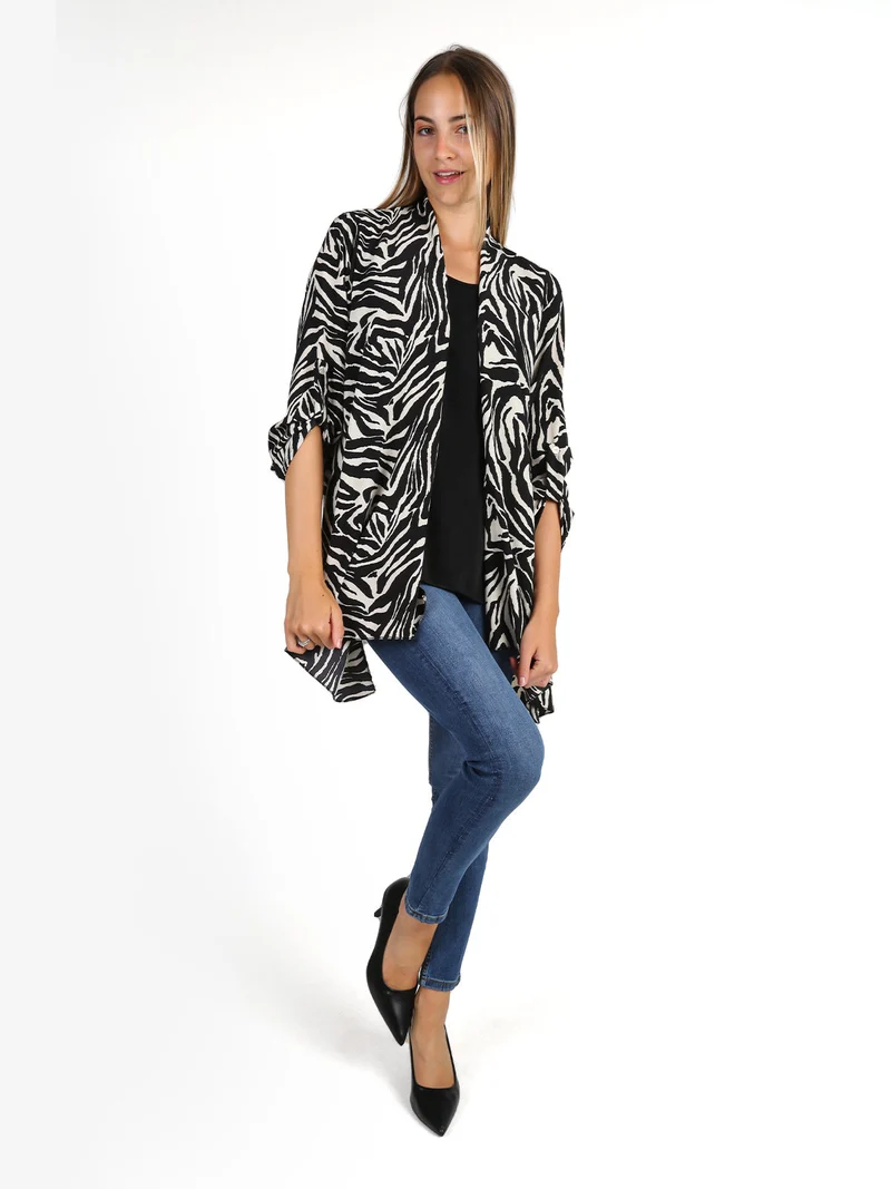 Cardigan donna con top - bianco