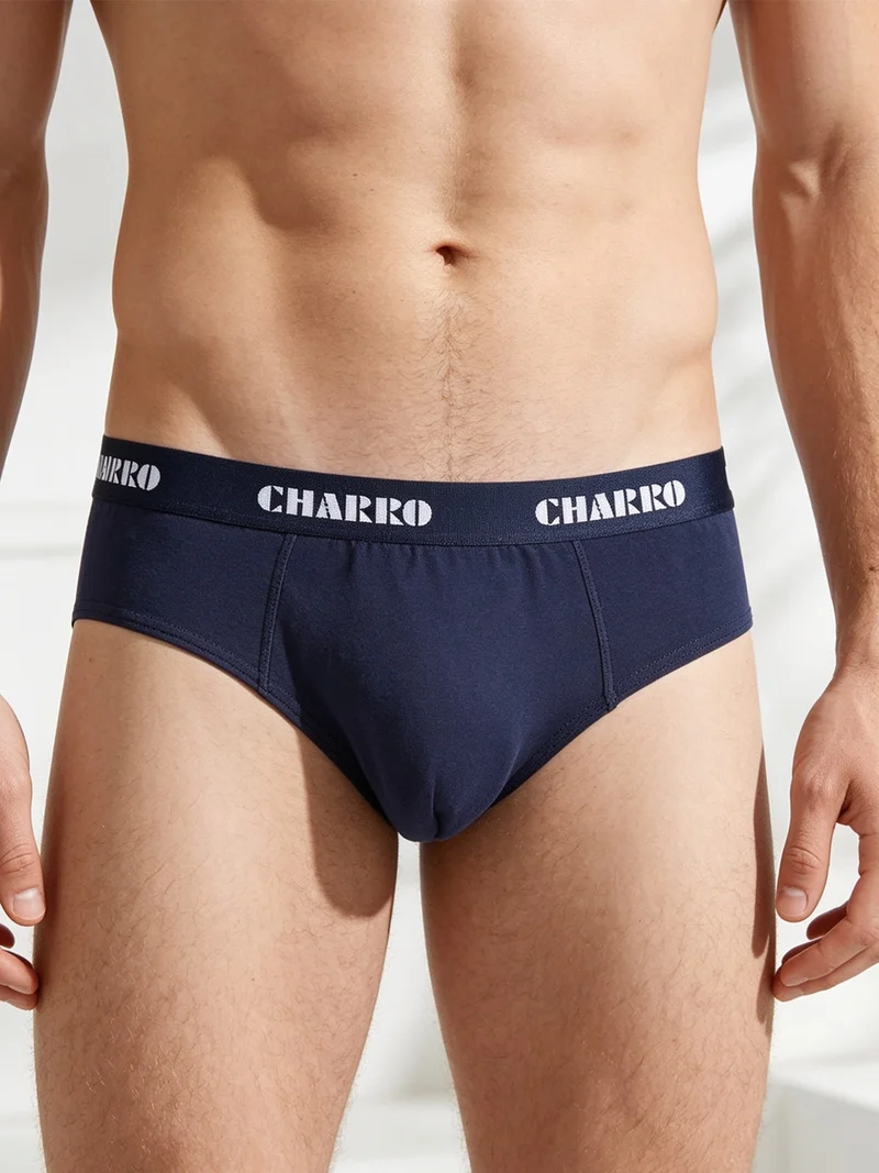 Slip da uomo tinta unita - blu scuro