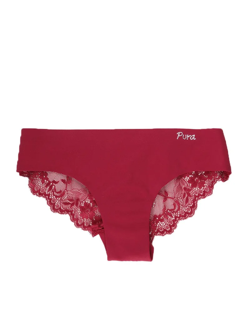 Slip con pizzo modello Vera - rosso