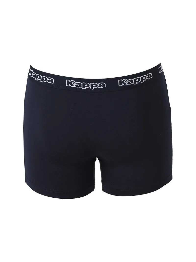 Boxer da uomo in cotone con scritta - blu scuro