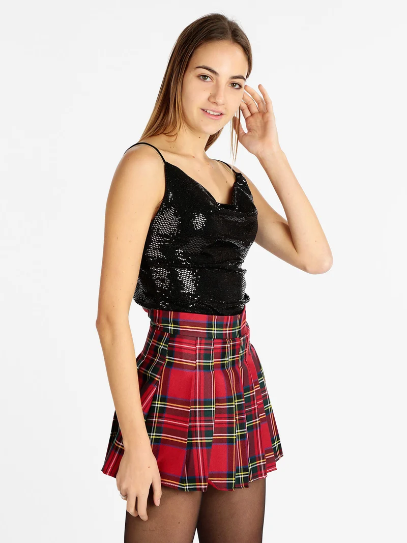 Top donna con lurex - nero