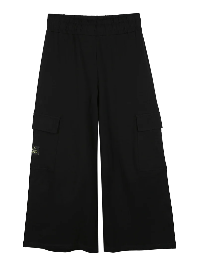 Completo tuta da ragazza con felpa cropp e pantaloni cargo a gamba larga - verde