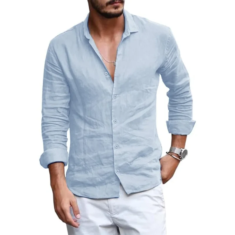 Elegant Cotton Linen Summer Shirt