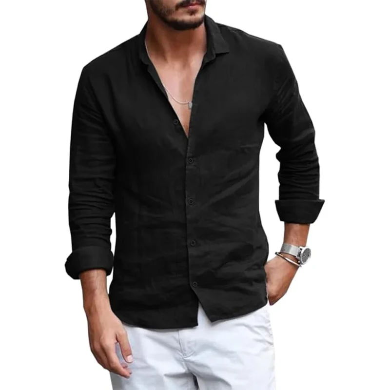 Elegant Cotton Linen Summer Shirt