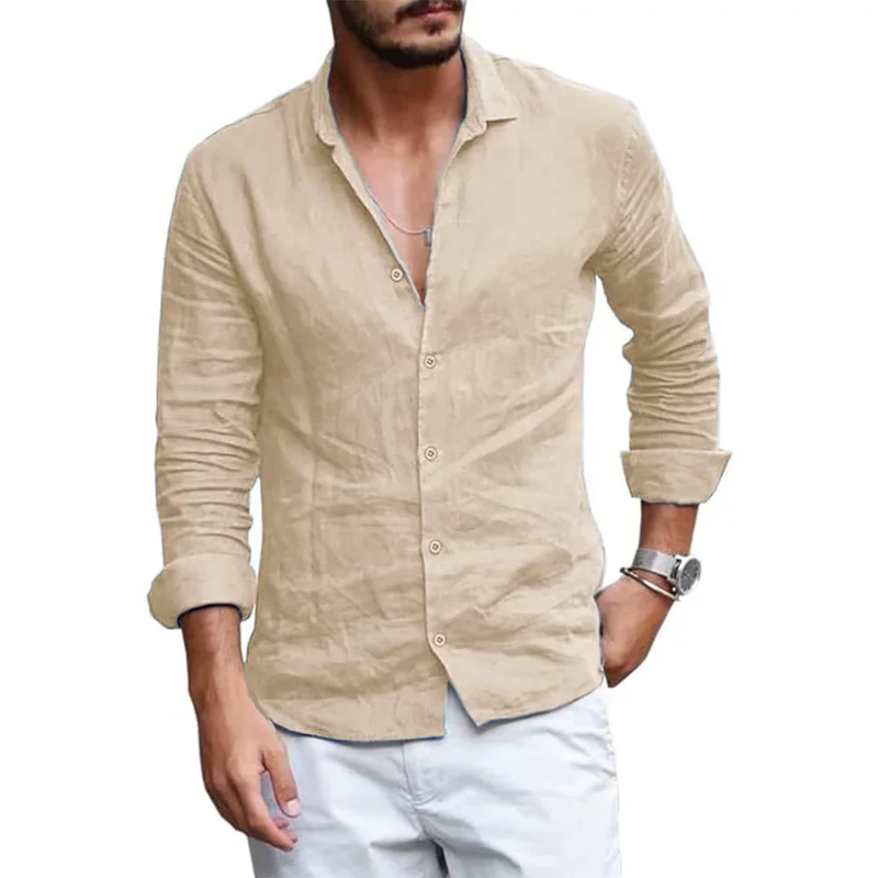 Elegant Cotton Linen Summer Shirt
