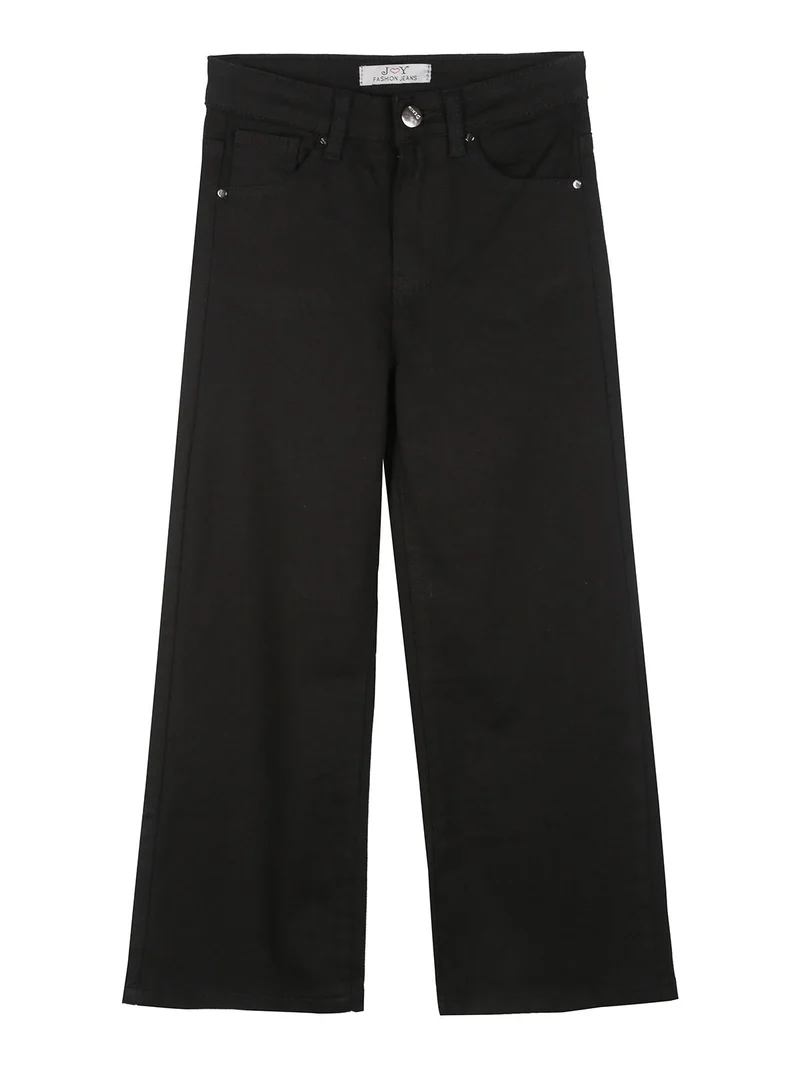 Pantaloni jeans da bambina con micro borchie sul retro - nero