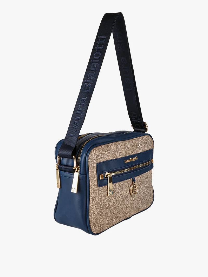 Borsa a tracolla da donna con dettaglio di strass - blu